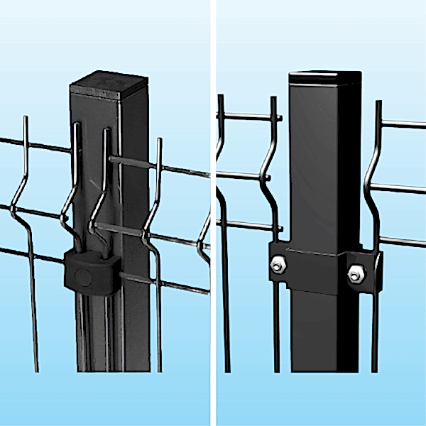 Cancellata JOLLY - collare doppio quadro mm 50x50 PFZ verde/antracite - immagine 2