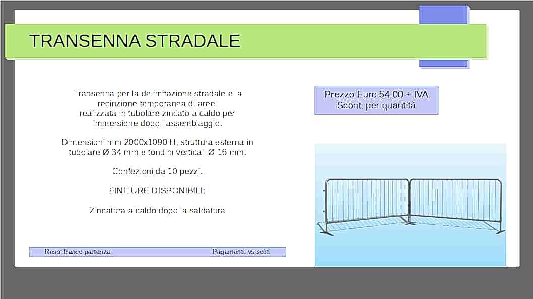 Transenna SITO internet - recinzioni Lombardia - Pali - Reti